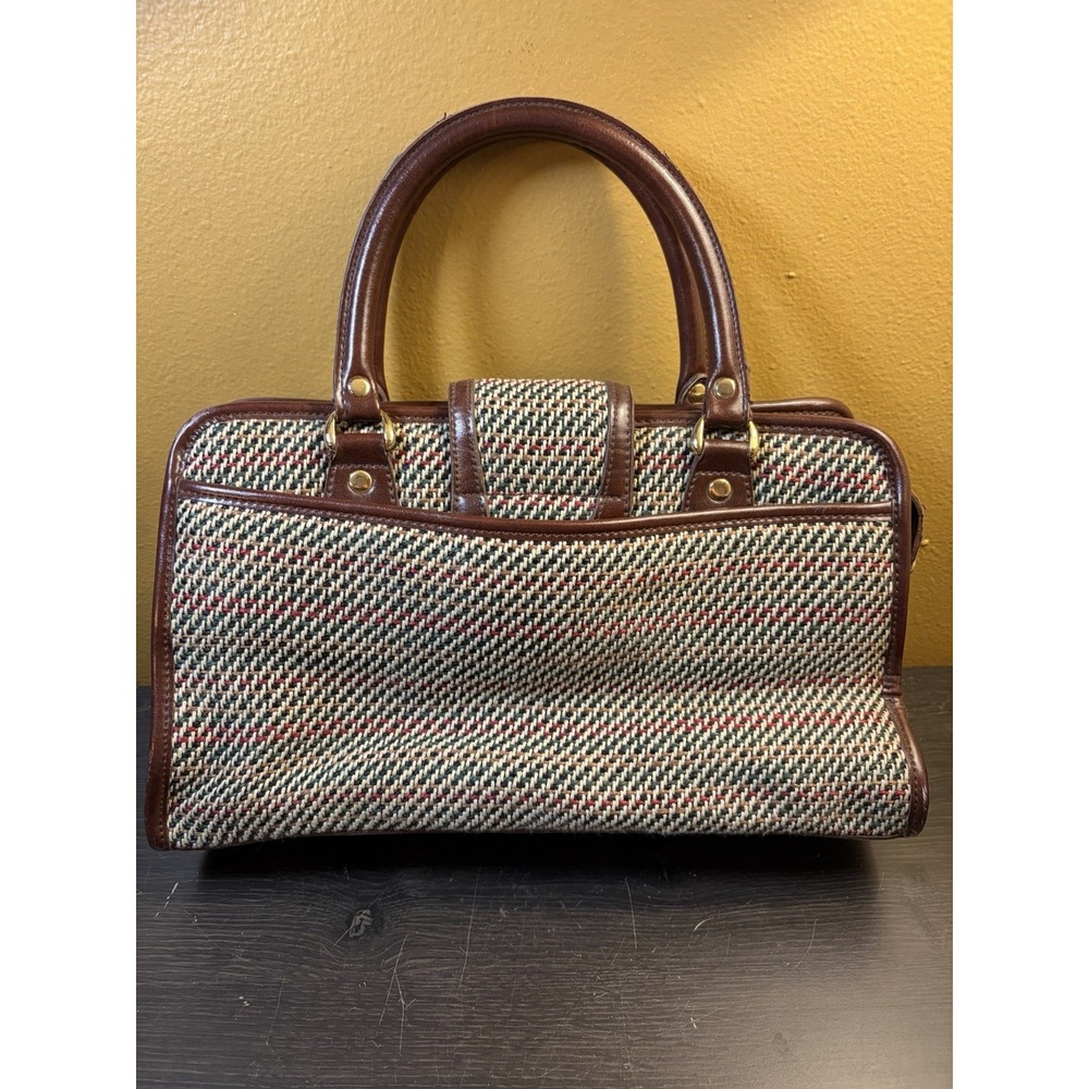 Warren Reed Vintage Tweed and Leather Satchel Doctor Bag Brown Medium - Picture 3 of 15